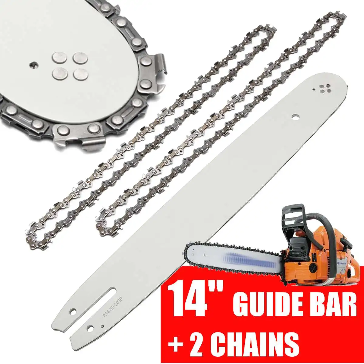 

3pcs 14 Inch Chain Saw Guide Bar Chains for STIHL 017 MS170 MS171 MS180 MS230 MS250 All Types Steel