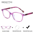 Очки ZENOTTIC женские оптические, фиолетовый ацетат, защита от синего света, прозрачные, при близорукости, в оправе