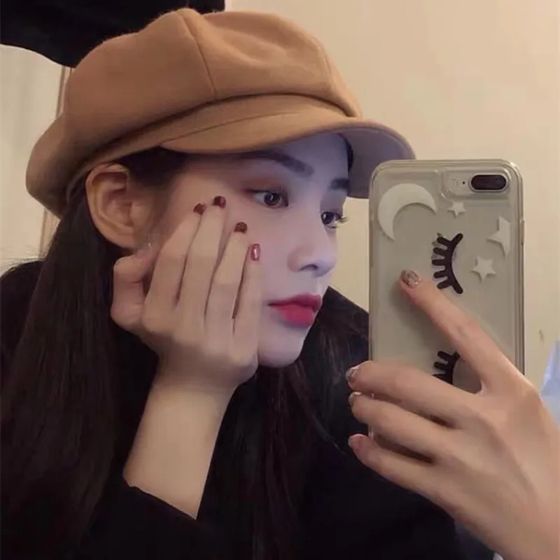 Оптовая продажа женские шапки Корейская шерстяная Ретро шапка с гусиным языком