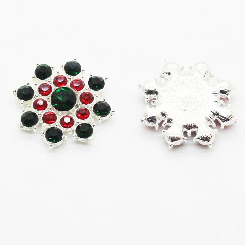 10 шт. 25 мм стразы пуговицы двухцветные смешанные и подходящие для одежды