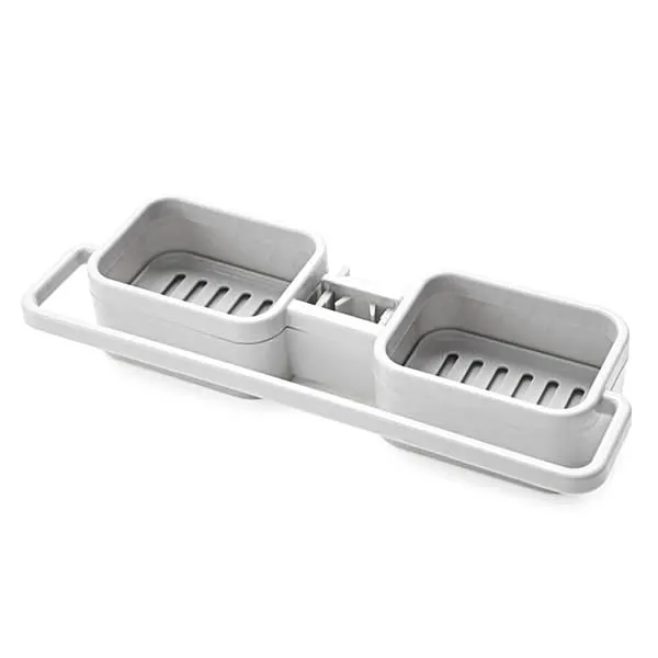 

Storage Organizer for Kitchen Sink Faucet Sponge Soap Cloth Drain Rack Holder Shelf No Drills Required FBS889