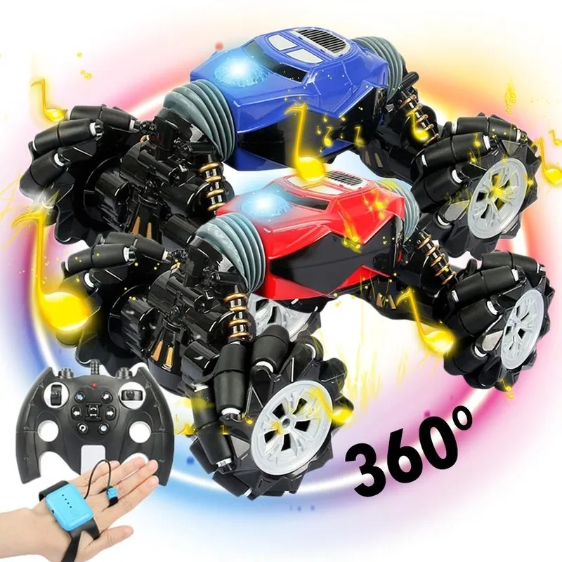 

1:14 Remote Control Car 2.4GHz Gesture Sensing Drift Stunt Twisting Off-road Vehicle Toy With Watch Control Light Music