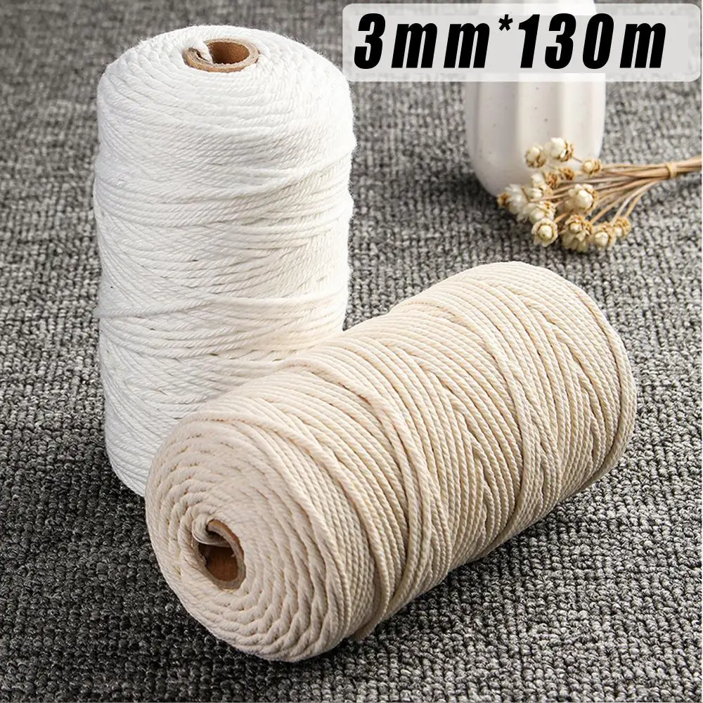 1 Roll Wall Hanging Braided Rope Flowerpot Holder Vase Basket Ornaments Decor Cotton Linen 130m Gardening Supplies | Дом и сад