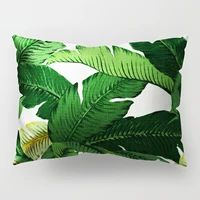 plants leaves polyester cushion cover tropical fresh decorative pillowcase for sofa car pillow covers home bedroom decor 30x50cm