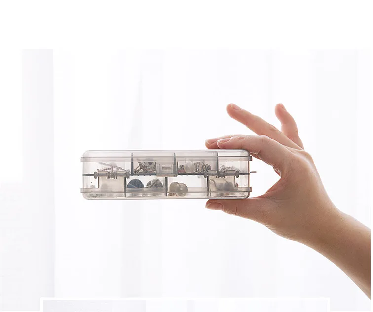 

Girl Earrings Plate Jewelry Storage Box Practical Double opening Plastic Case for Bead Rings Earrings Jewelry Display Organizer