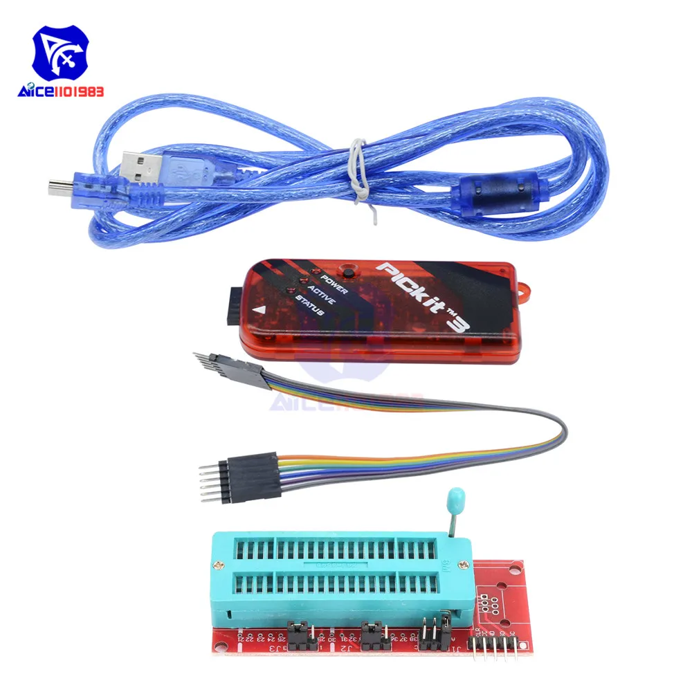 Diymore PICKIT3 Эмулятор программист отладчик Перемычка провод мини USB кабель с PICKIT3 программатор плата адаптера