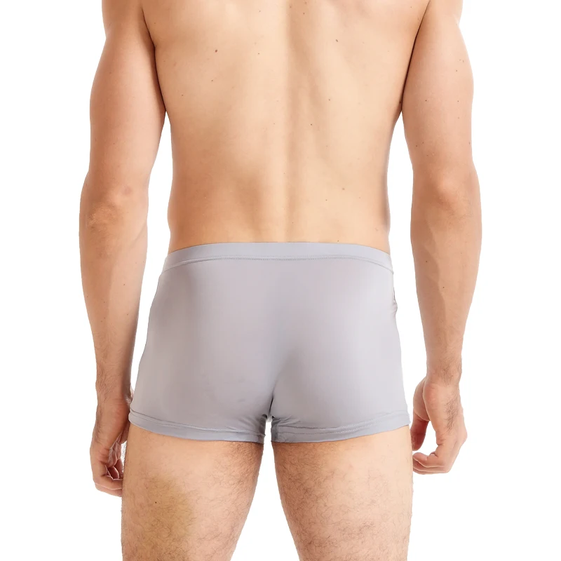 Сексуальное мужское нижнее белье боксеры шорты из ледяного шелка u-образные