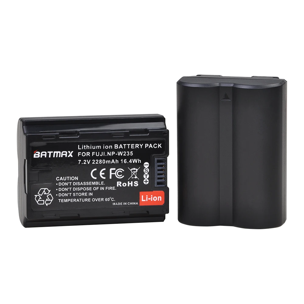 Аккумулятор для фотоаппарата Batmax 2280 мАч NP-W235 NP W235 + двойное зарядное устройство USB
