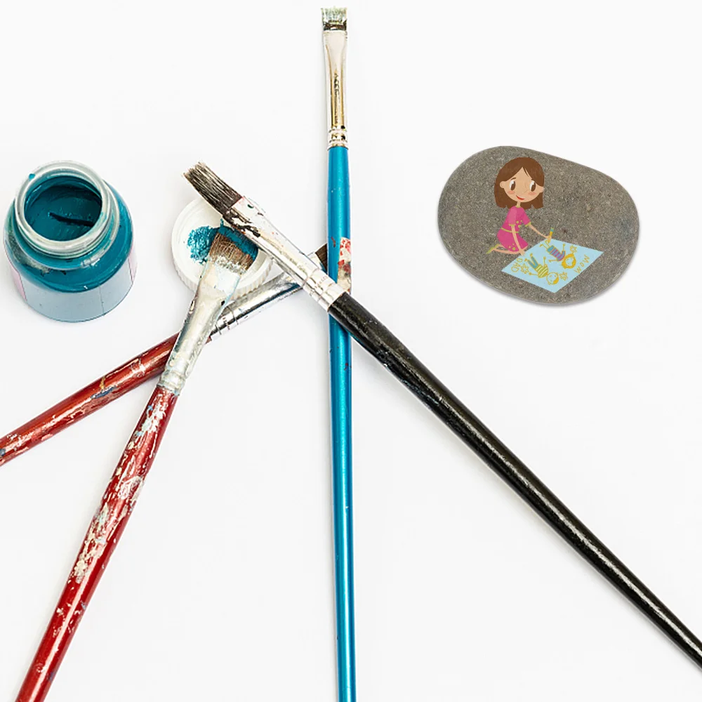 

Pcs Flat DIY Pebbles Rocks Kids Drawing Rocks Smooth Surface Stones for Art