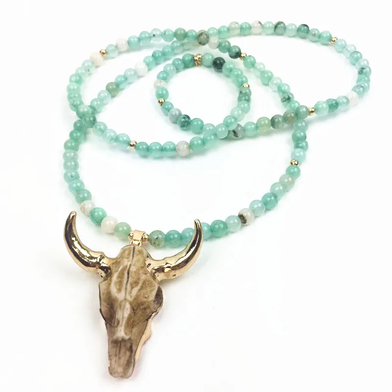 Luxury Multicolor Natural Stone Necklace Bohemian Atmosphere Dangle Accessories Ladies High Quality Jewelry 2020 New Choker | Украшения и
