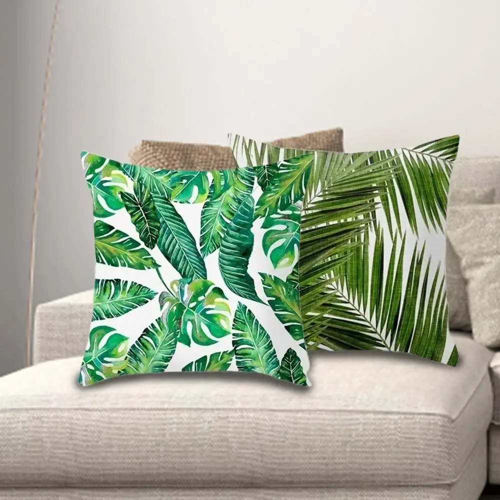 

4Pcs One Side Printed Leaf Decorative Soft Throw Pillowcase Cushion Cover Pillow Cover Case for Home Decor