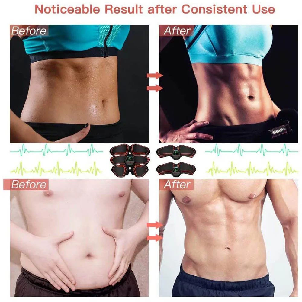 Exercise Machine Slimming Belts Weight Loss Products EMS Electrostimulator ABS Trainer Abdominal Muscle Stimulator for Men Women |
