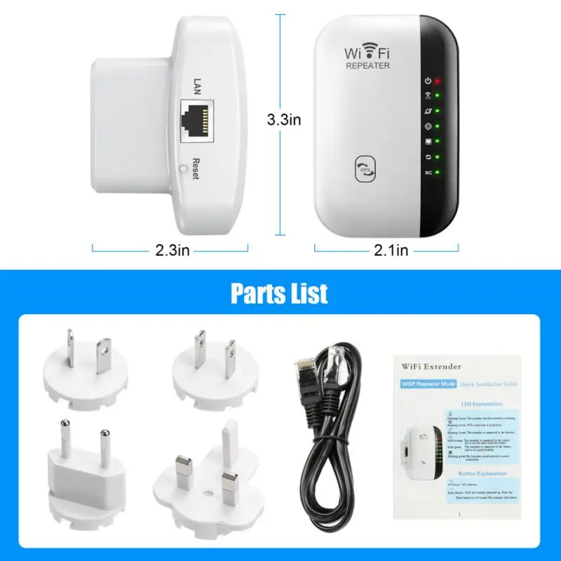

2.4Ghz Wireless WiFi Repeate 300Mbps Router Wifi Booster 2.4G Wifi Long Range Extender Wi-Fi Signal Amplifier Repeater Wifi