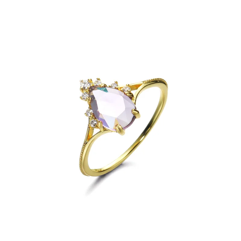 Оптовая продажа ювелирные изделия роскошное кольцо с драгоценным камнем 925