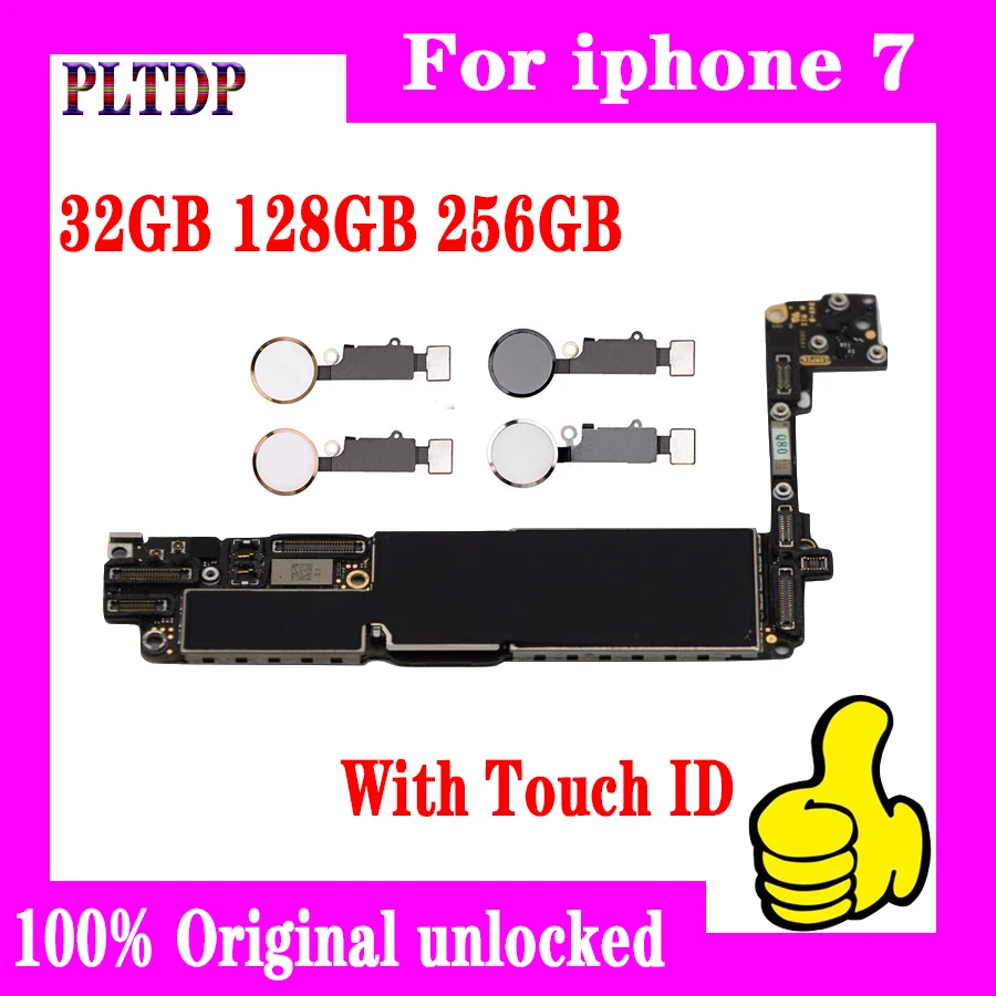 Для iPhone 7 4 дюймов материнская плата разблокировать с сенсорным ID/без сканера