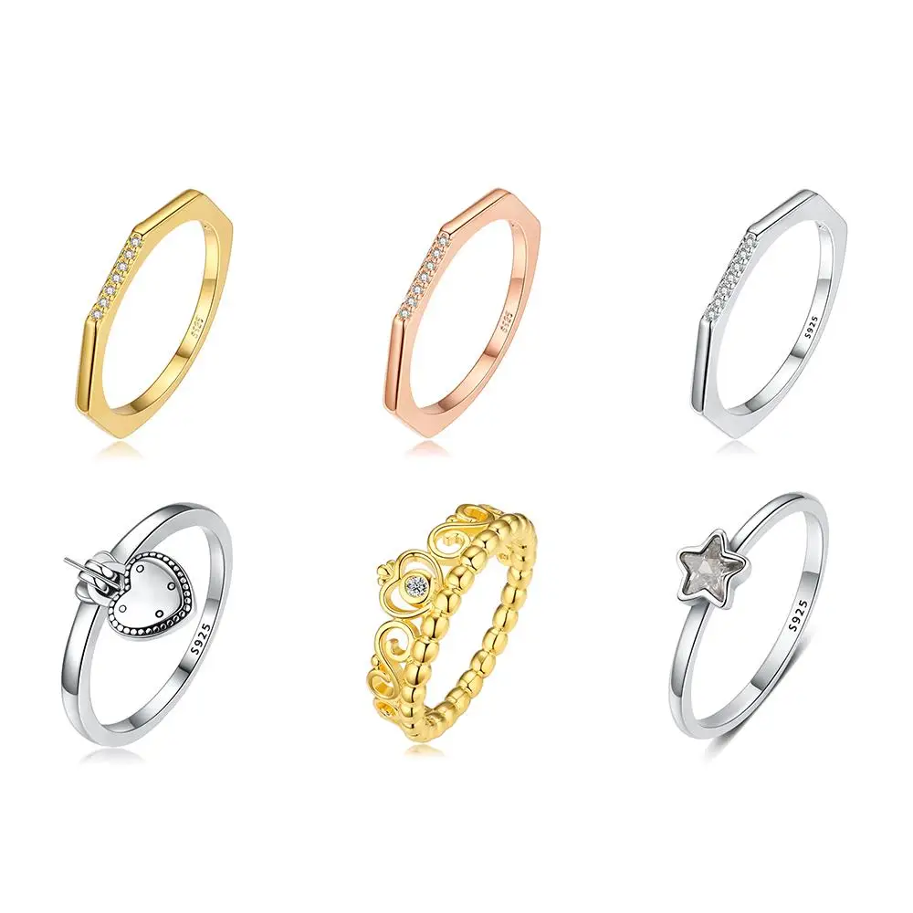 Новые Подвески серебряного цвета кольцо Diy розовое золото сияющее сердце