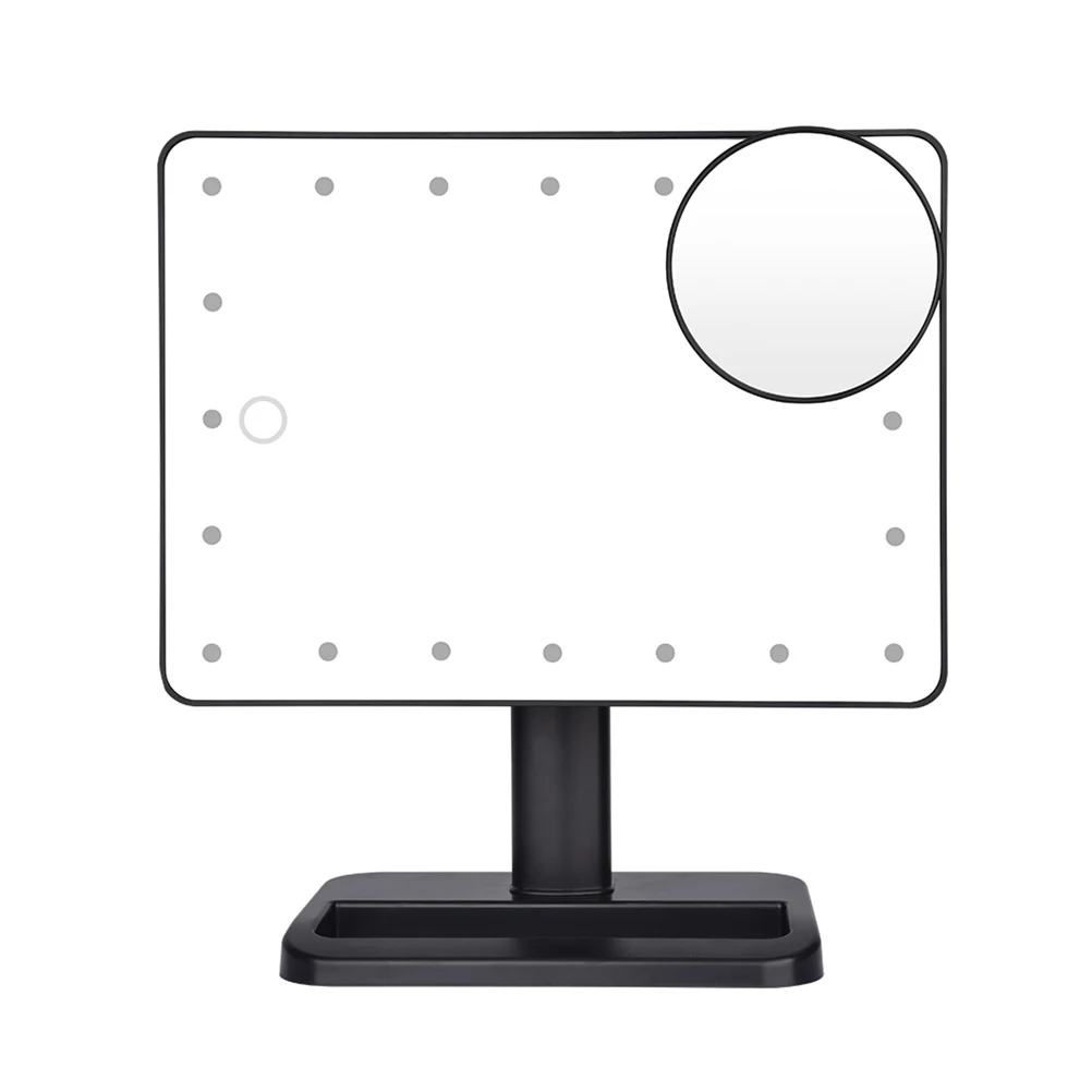 Косметическое зеркало с 20 светодиодными лампами косметическое сенсорным