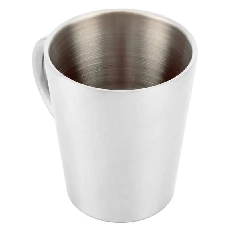 Кружка портативная 300 мл матовая нержавеющая сталь с двойными стенками