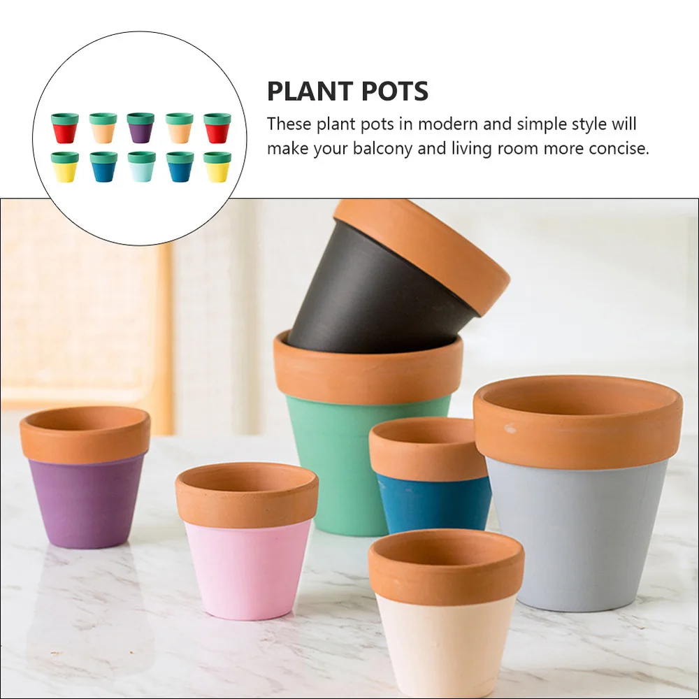 

10 Pcs Planters Gardening Pots Flowerpots Ceramic Pots For Succulent Plants