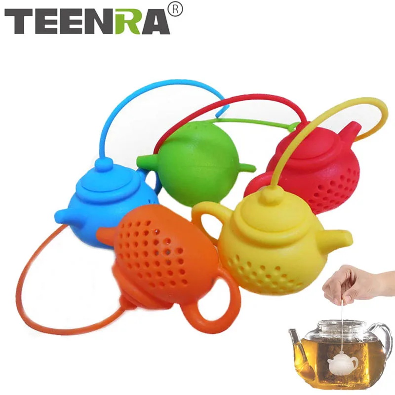 Ситечко для заваривания чая в форме чайника TEENRA силиконовый чайный пакетик