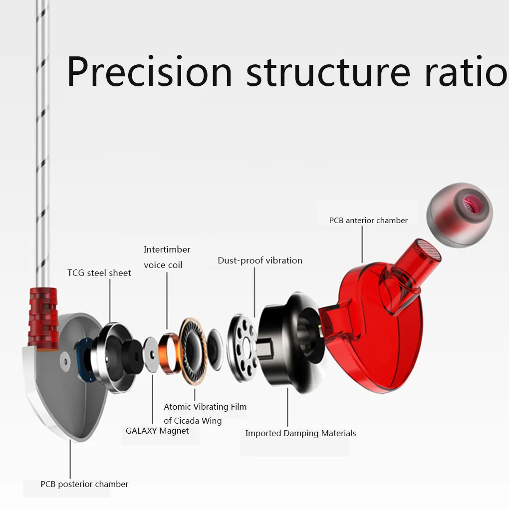 QKZ CK6 наушники всасывающая Спортивная In ear гарнитура 3 5 мм Универсальный Шум