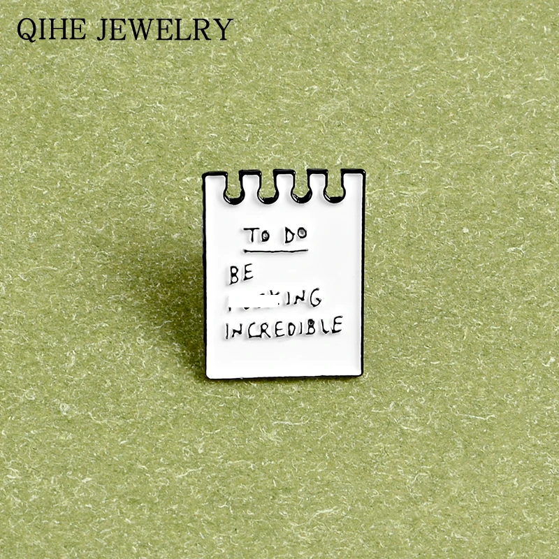 Белая бумага для заметок To Do List Pin быть невероятно Цитата значок миниатюрная