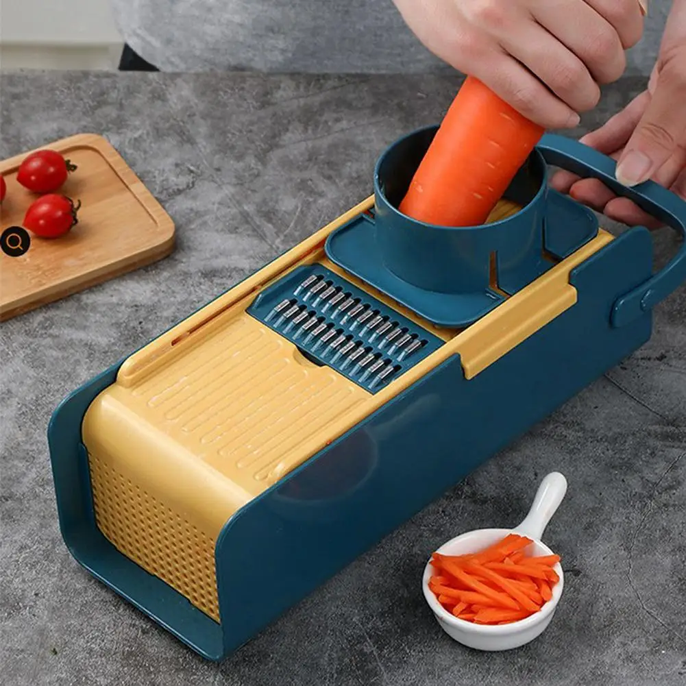 

Vegetable Cutter Multifunctional Shredder Slicer With Container Adjustable Slicer Fruit Potato Peeler Carrot Grater Kitchen Tool