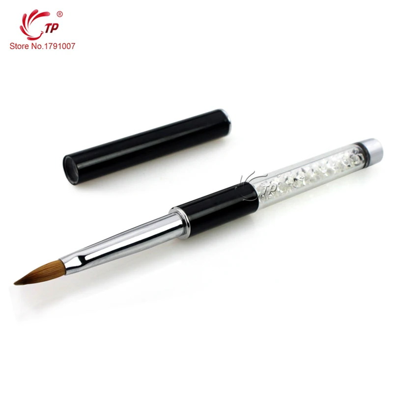 Набор кистей для дизайна ногтей TP 100% Kolinsy ручка с кристаллами Акриловые