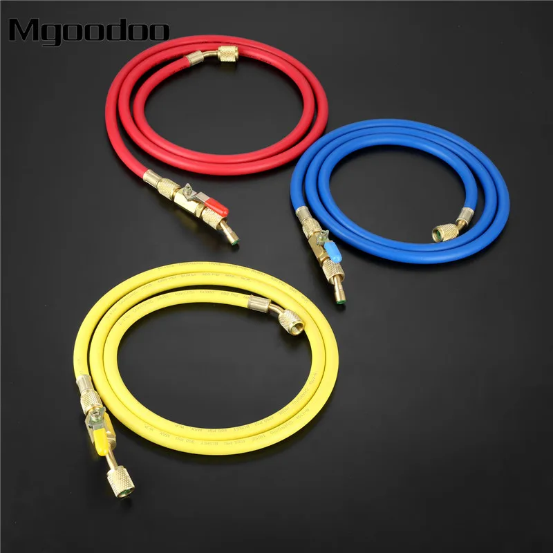 3 шт. запорный клапан 1 5 m R410A для быстрой зарядки переменного тока HVAC 1/4 '' SAE