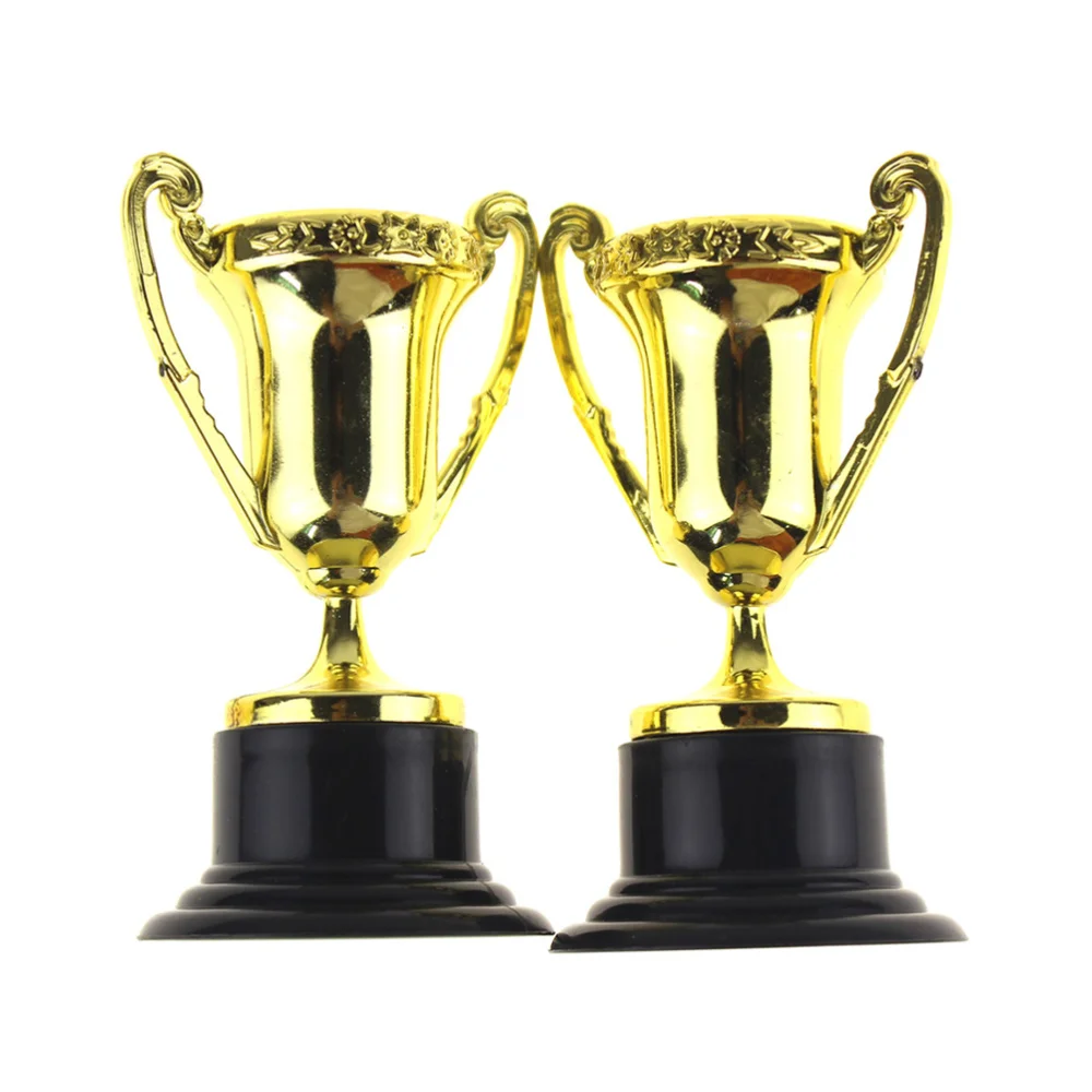

10PCS Mini Gold Cups Trophies for Party Children Early Learning Toys Prizes