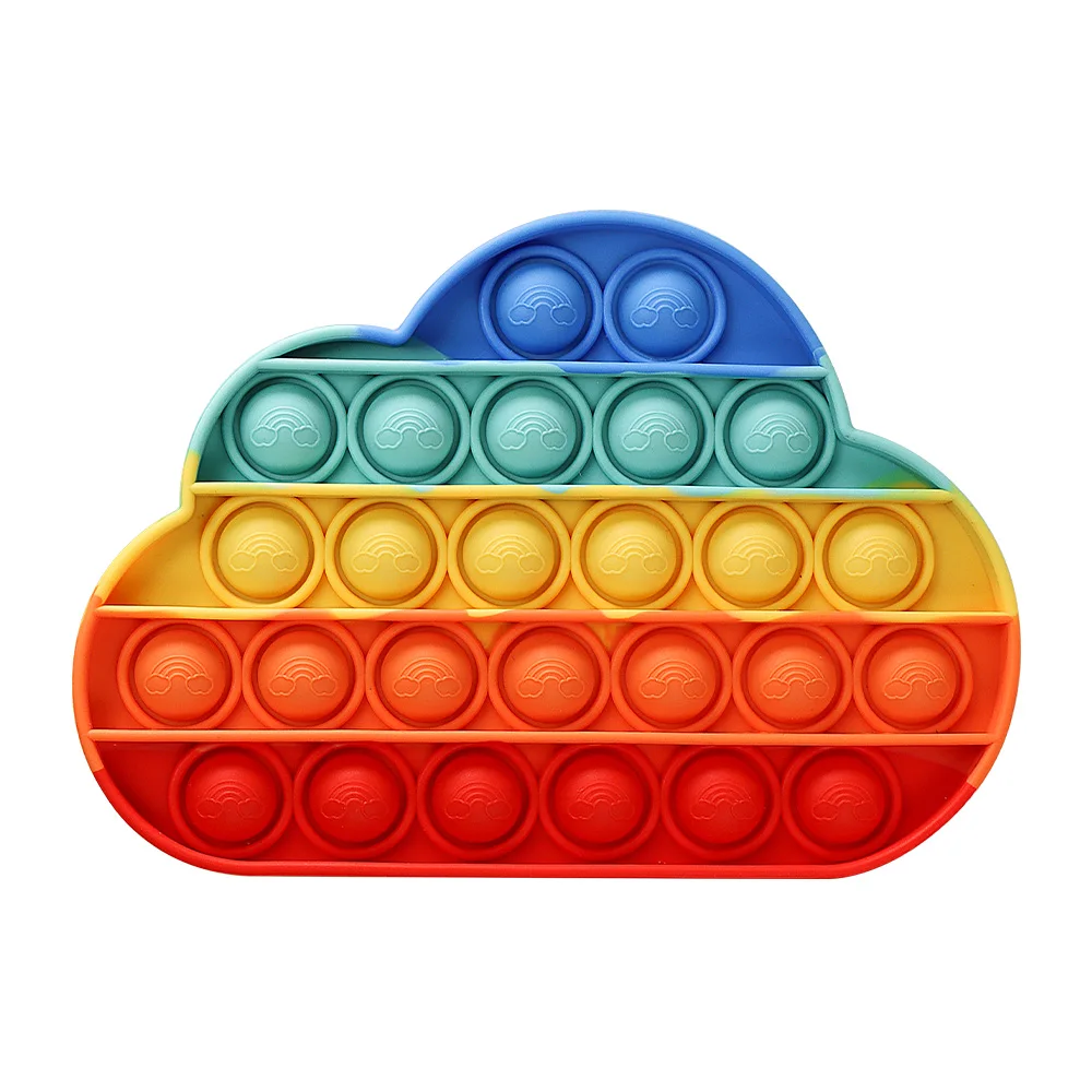 Juguete Natural de nube de arco&iacute;ris para ni&ntilde;os, juguete sensorial para aliviar el estr&eacute;s, juego Simple antiestr&eacute;s, novedad-0