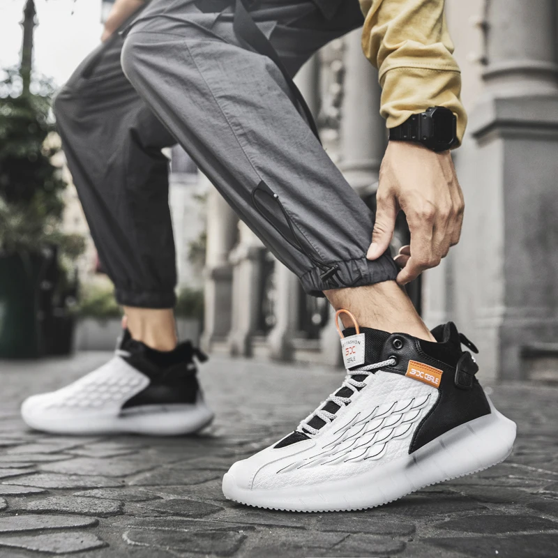 

Men Casual Shoes, Air-mesh Running Summer Sport White Non Slip Wear-resistant Outdoors Travel Street-style, British-sneakers