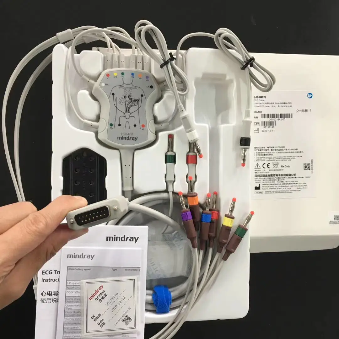 Оригинальный свинцовый кабель Mindray R12 12-lead ECG 4 0 Банановая головка EC6410 EC6408 040-001642-00 |