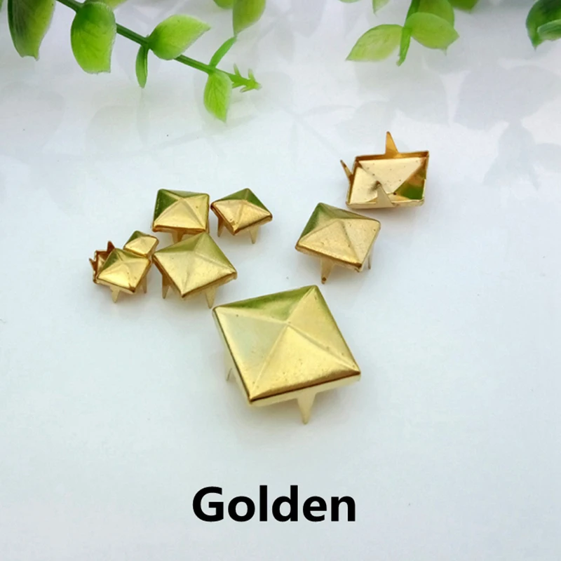 4 15 мм квадратные латунные гвоздики шпильки для сумки обуви джинсов кожаного