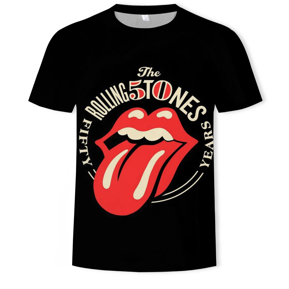 

Fun Painted Tongue Mask Men's and Women's T-shirt Summer Personality 3D Printing Oversized T-shirt Casual Streetwear