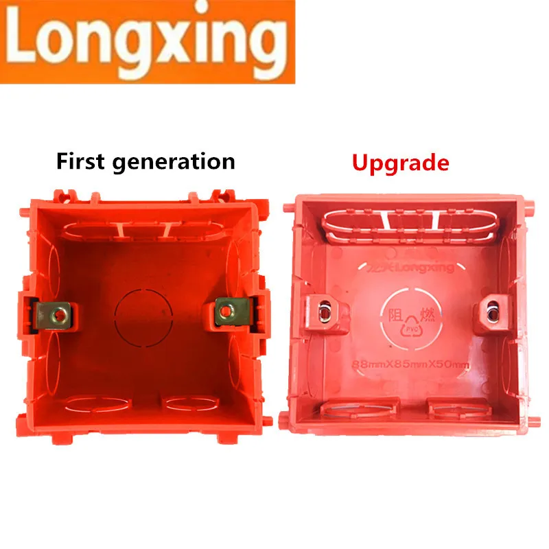 

Upgrade External Mounting Box 88mm*85mm*50mm for 86mm*86mm Standard Switches and Sockets Apply For Any Position of Wall Surface