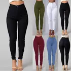 Брюки-Карандаш размера плюс, женские брюки, женские джинсы стрейч, повседневные узкие брюки, брюки с высокой талией, 5 цветов
