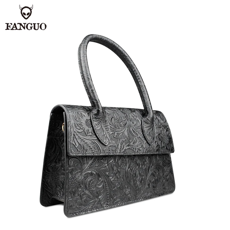 Женская сумка-портфель из натуральной кожи оригинальный клатч на ремне через