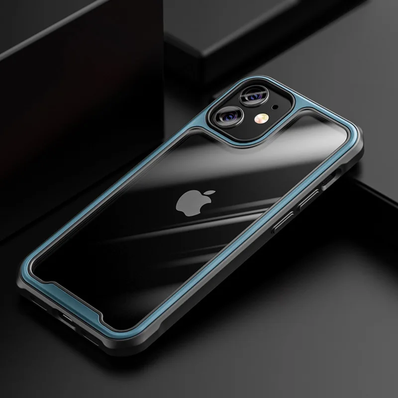 Чехол для iPhone 12, IPAKY 12 Mini, Прозрачный матовый TPU PC Mix 12 Pro, противоударный чехол для iPhone 12 Pro Max