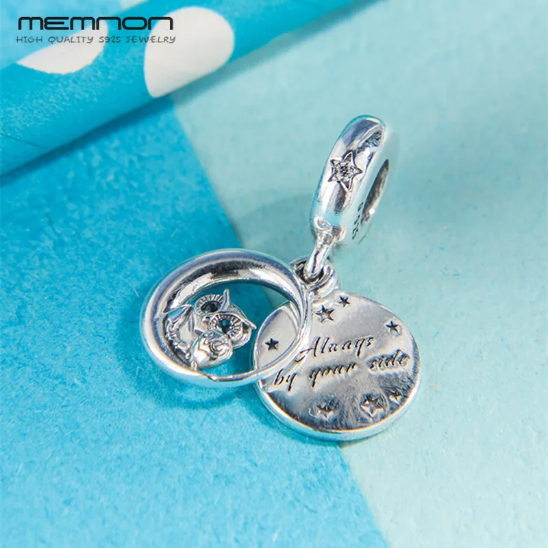 Шарм-подвеска женский из серебра 2019 пробы с совой для браслета на осень 925 |