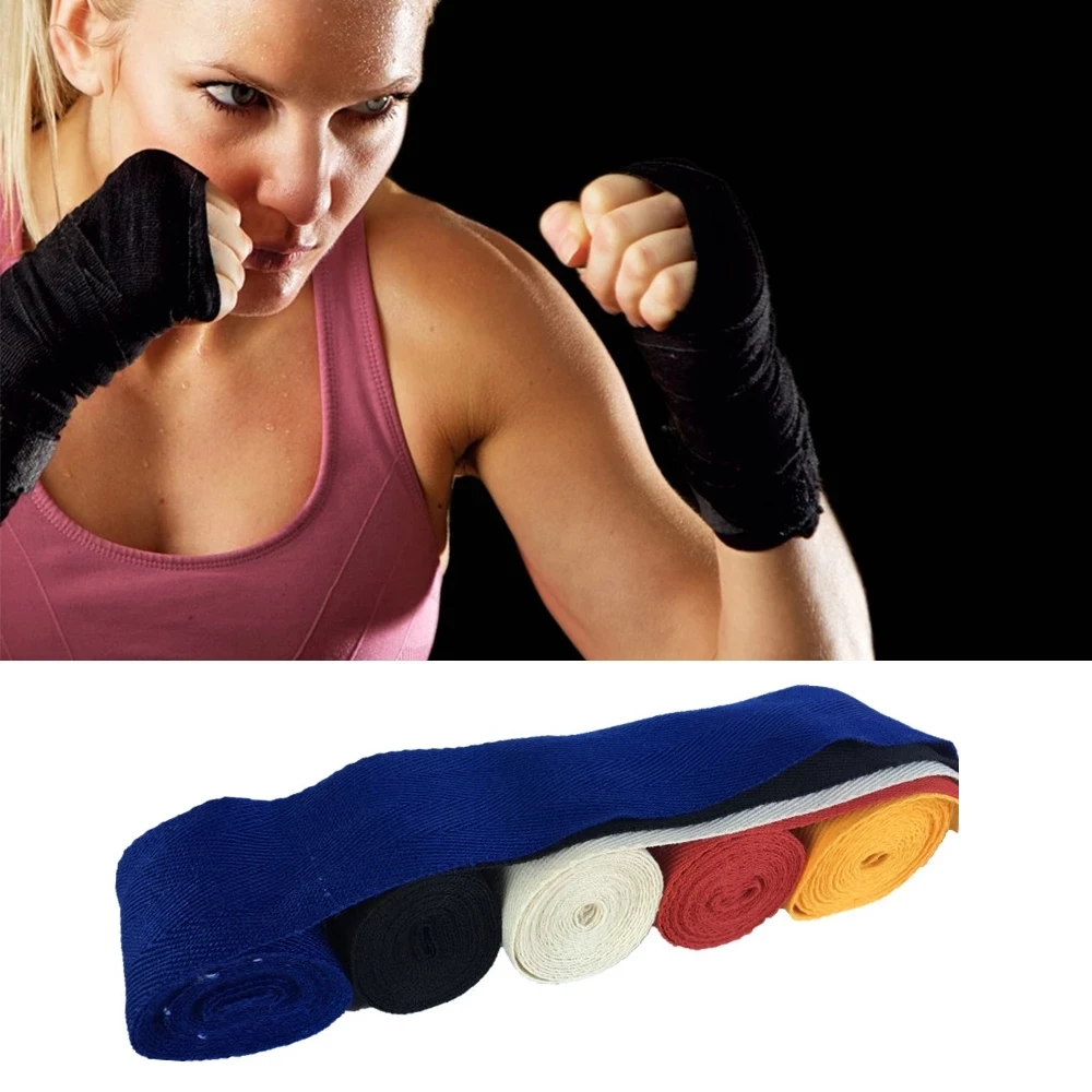 

1Pair 2.5M Length 5cm Width Boxing Hand Wraps MMA Muay Thai Kick Boxing Handwraps For Training Bandages Breathable -40