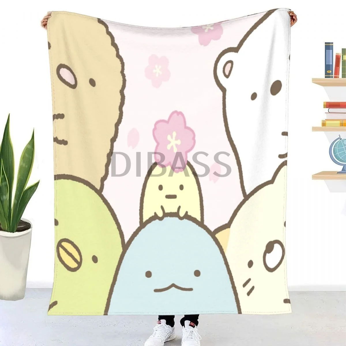 

Sumikko Gurashi 5 Throw Blanket 3D Printed Flannel Throw Blankets