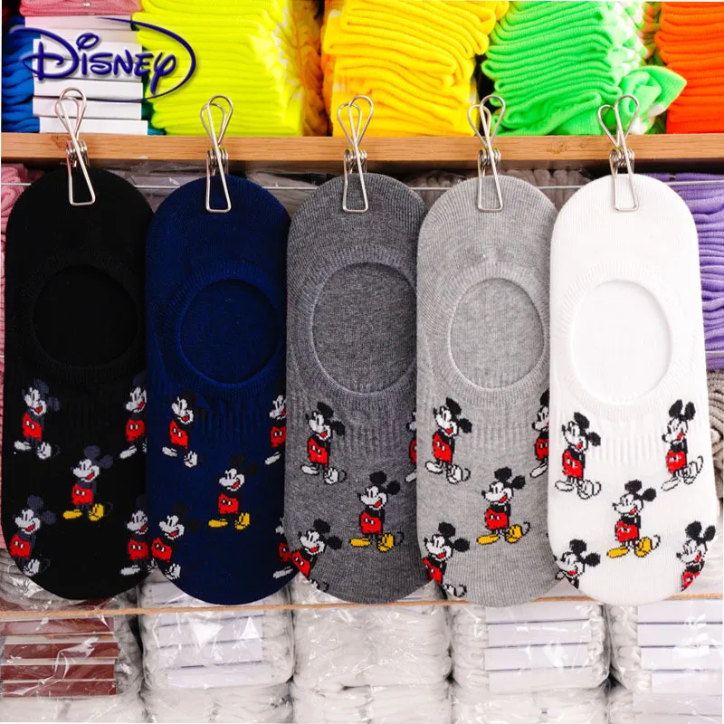 Disney женские Носки с рисунком из мультфильма Микки шаблон хлопковые носки модели