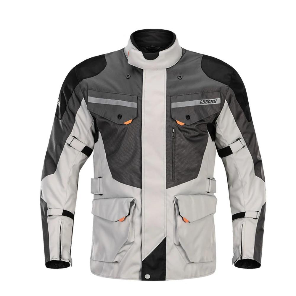 903-Grey Jacket LYSCHY Водонепроницаемая мотоциклетная куртка мужская Мото куртка для мотокросса бронежилет мотоциклетная куртка для верховой езды дышащая защита летняя - Цвет: 903-Grey Jacket