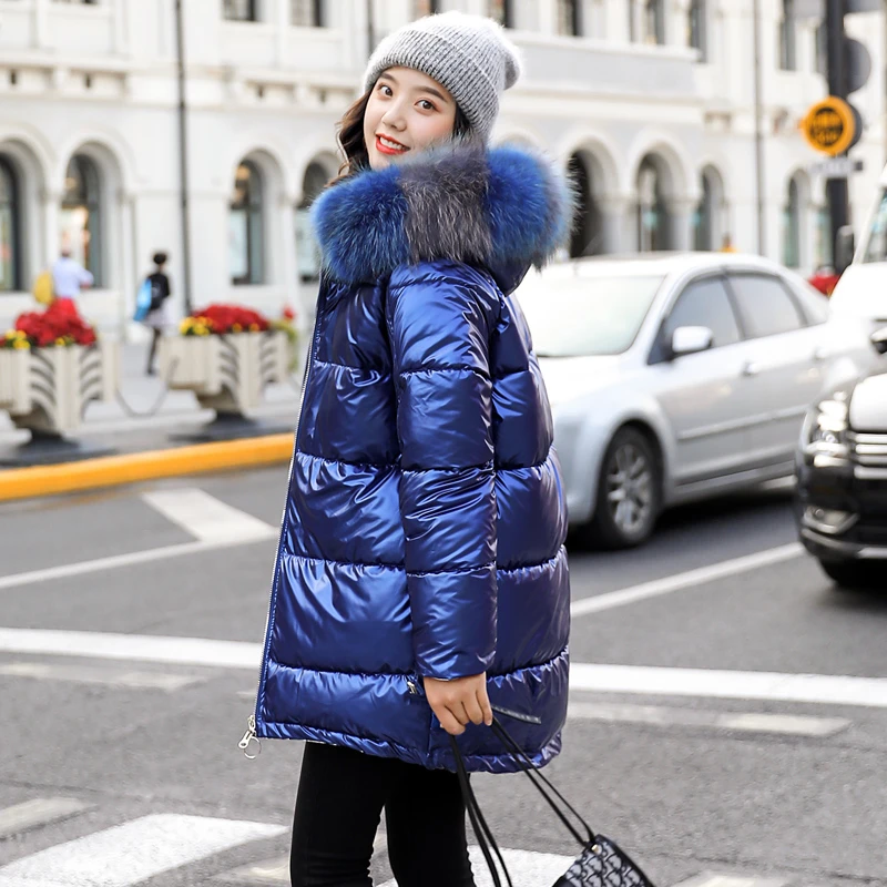 2019 куртки для женщин большое меховое зимнее пальто утолщенная парка женское
