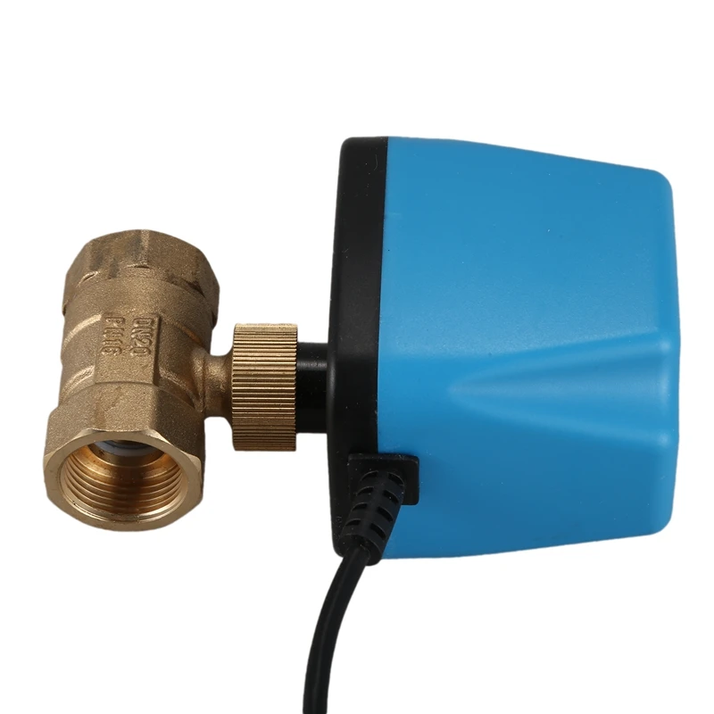 

Miniature Motorized Electrical Ball Valve Brass G3/4 inch DN20 3/4 Inch Two Ways 220V Control Ball Valve Water