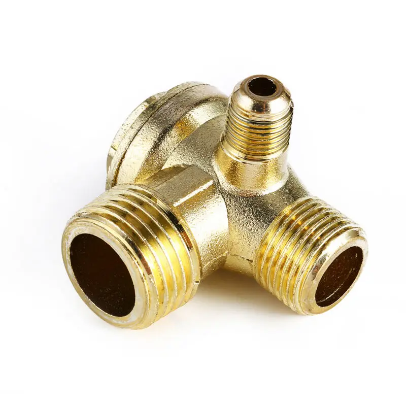 

3-Way Unidirectional Check Valve Connect Pipe Fittings Zinc Alloy High Quality Air Compressor Replacement Check Valve Tool