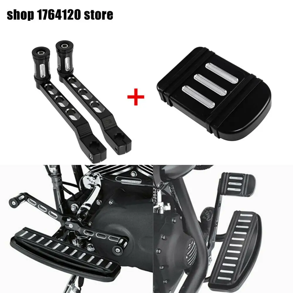 CNC Brake Pedal Pad +Heel Toe Shift Lever w/ Shifter Pegs Kits For Harley Touring Electra Glide Fatboy FLSTF Heritage Softail | Автомобили