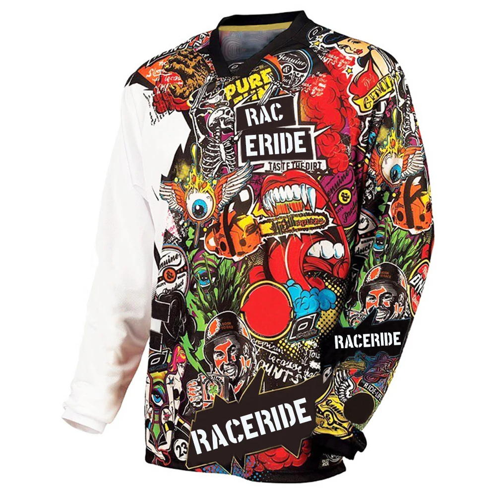 Гоночная одежда RACERIDE с длинным рукавом футболка для велоспорта горного