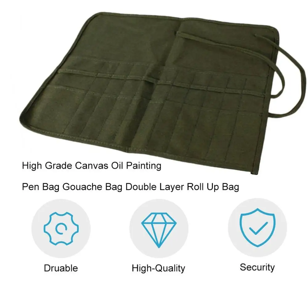 Современные рулонные холщовые кисти для рисования сумки художника ручки кисть